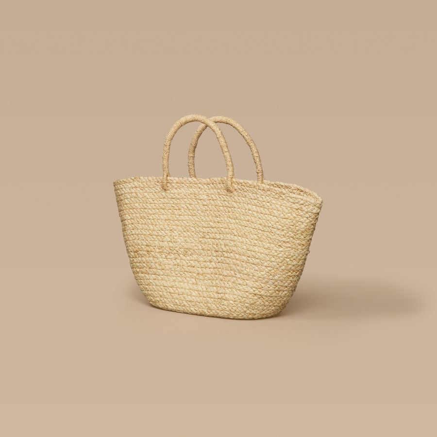 Braided Raffia Day Bag Natural
