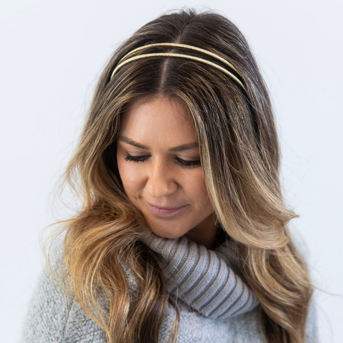 Thin Double Headband - Gold {{variant_option_1}} {{variant_option_2}}