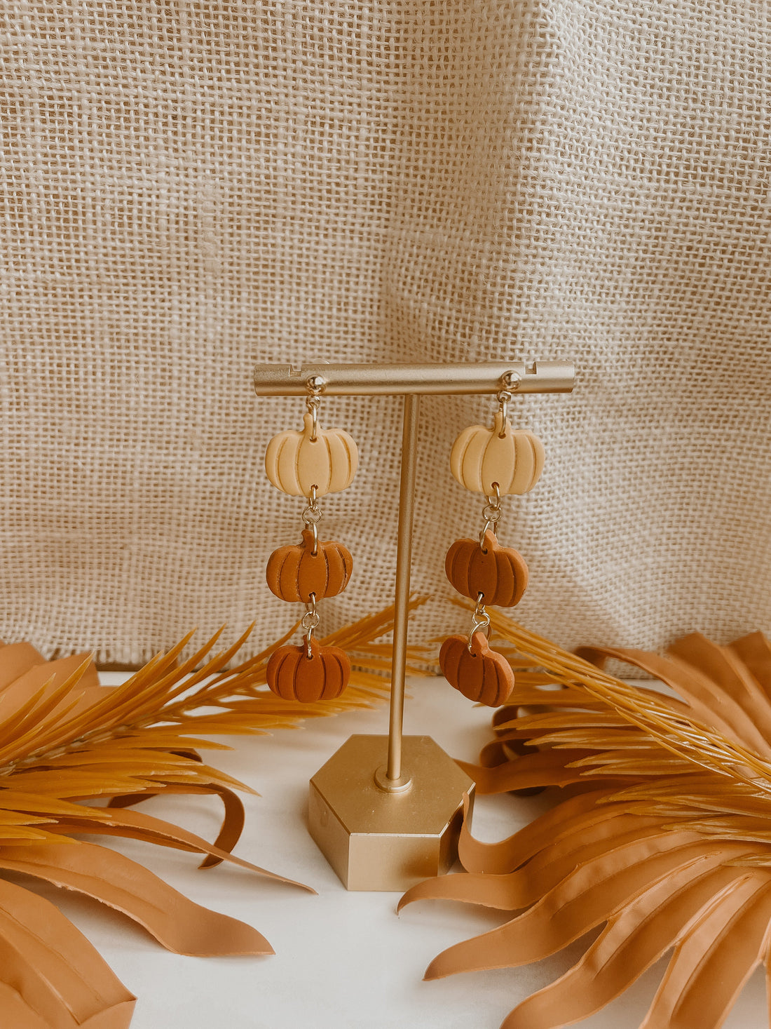 ombre pumpkin dangles
