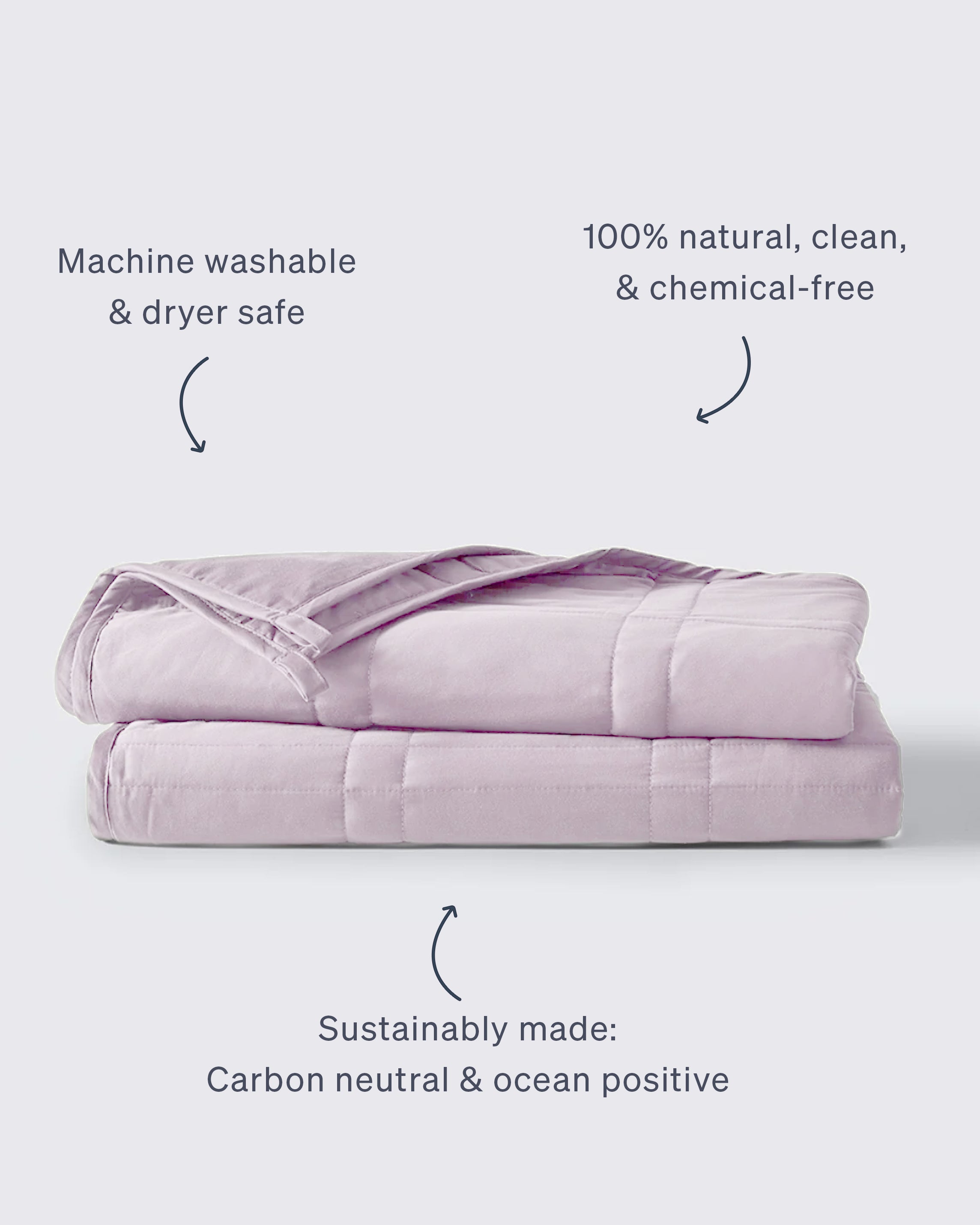 lavender weighted blanket folded on a white background [47867972059355, 47868894937307, 47868894970075, 47868895002843, 47868895035611, 47868895854811, 47868895887579, 47868895920347, 47879290454235, 47880476688603]