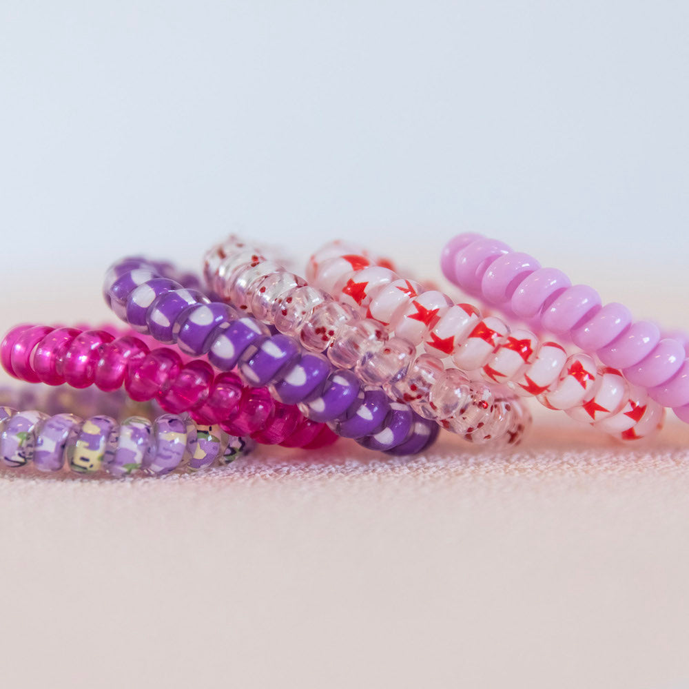 Hair Tie Set - Purple Prints {{variant_option_1}} {{variant_option_2}}