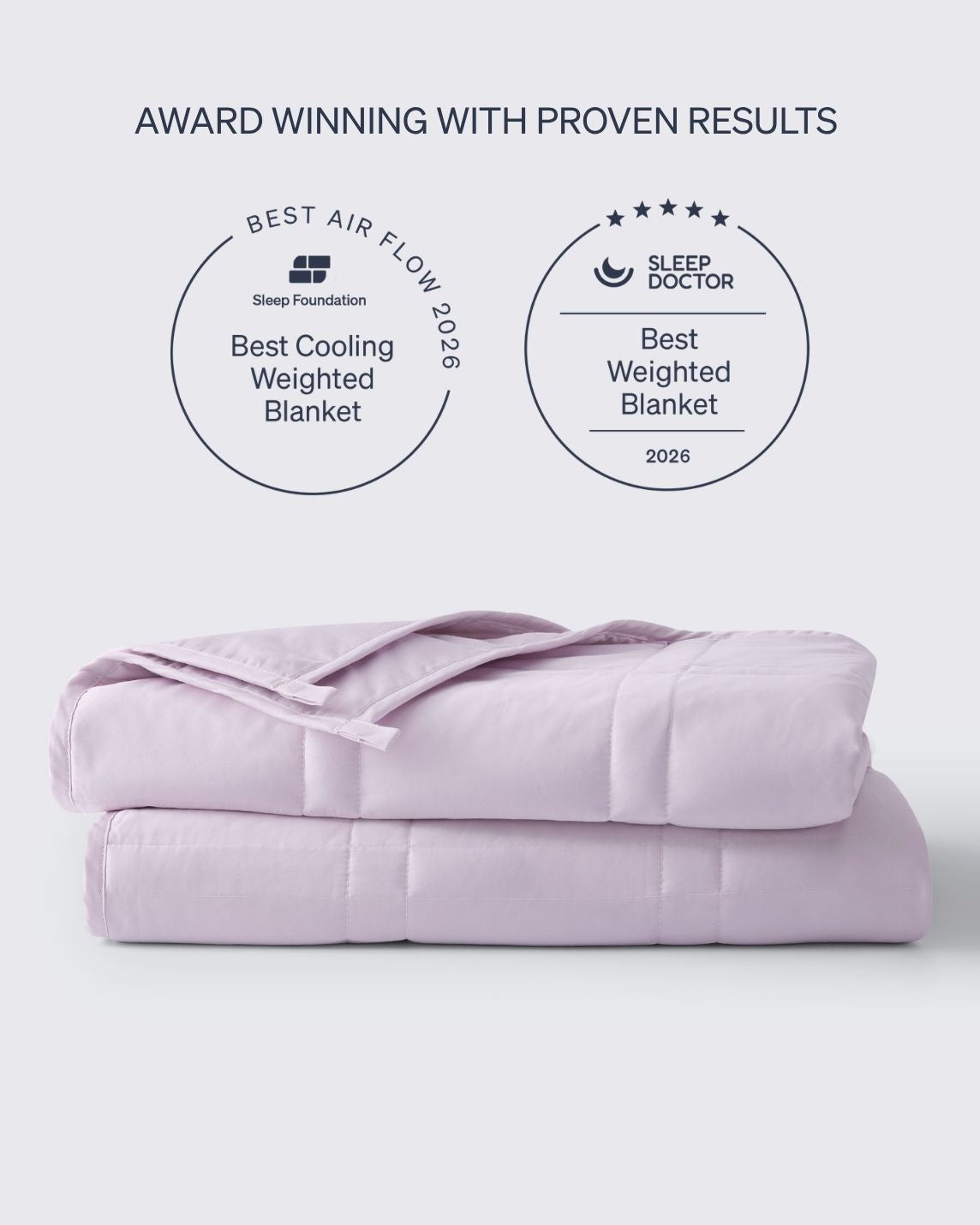 lavender weighted blanket folded on a white background [47867972059355, 47880476688603]
