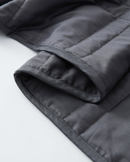 closeup detail of a midnight weighted blanket  [47867971993819, 47867972157659, 47867972255963, 47867972354267, 47868867870939, 47868894675163, 47868894707931, 47868894740699, 47868894773467, 47868895658203, 47868895690971, 47868895723739]